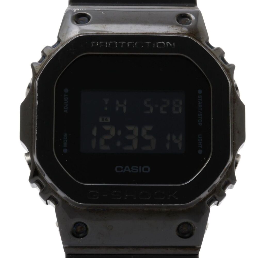 CASIO G-SHOCK DIGITAL 5600 SERIES GM-5600B-1JF Black Resin/Stainless Steel Me...